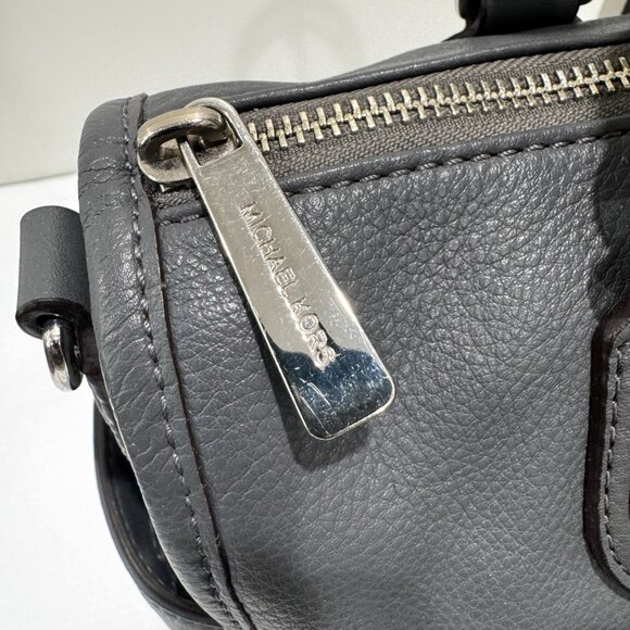 Michael Kors Margo Slate Grey Satchel Detachable Crossbody Strap EUC - Picture 7 of 13